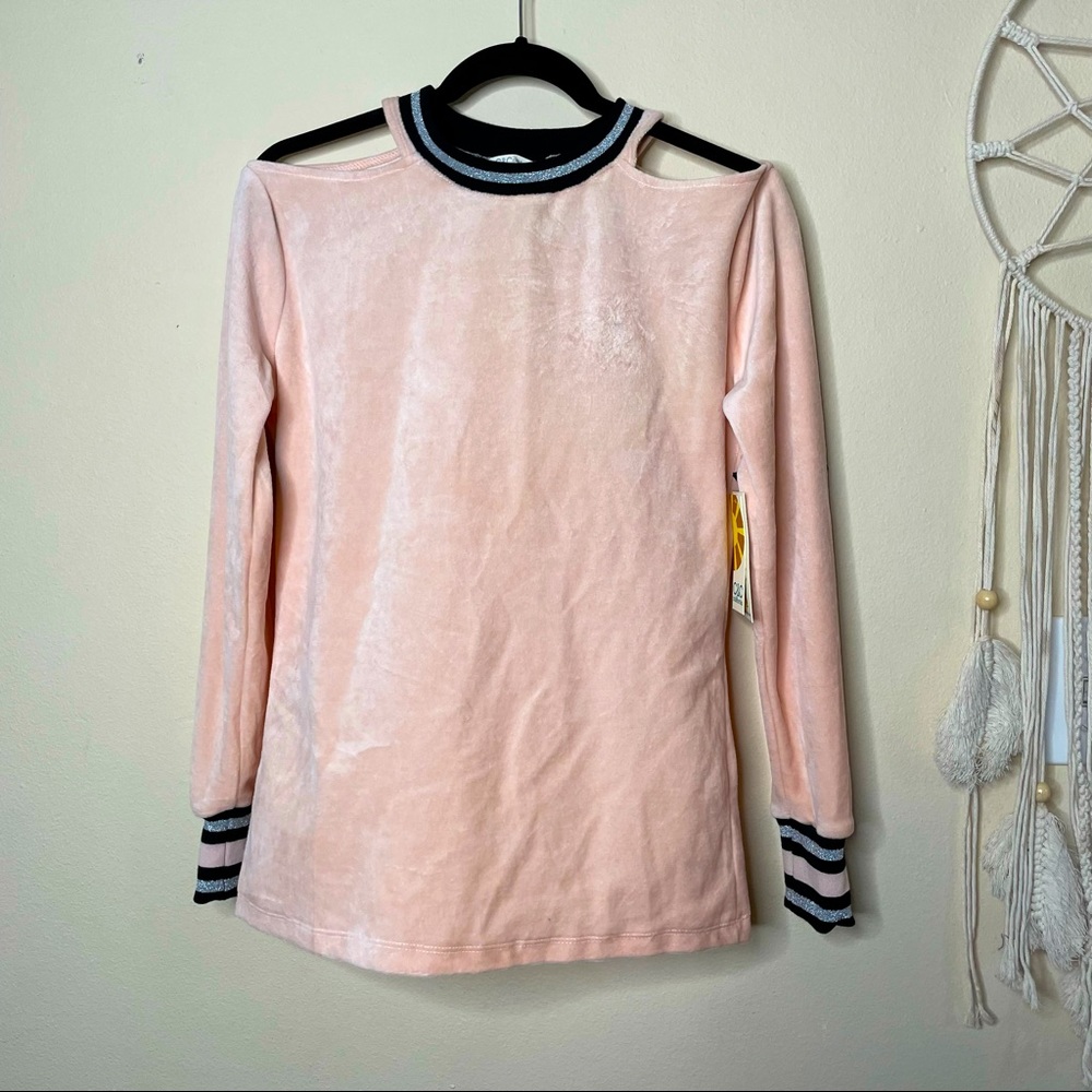 C&C California Cold Shoulder Velour Pullover XS